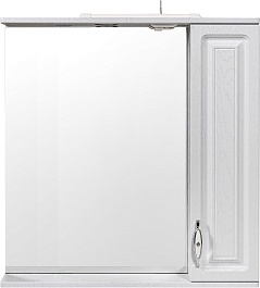 Stella Polare Зеркальный шкаф Кармела 65/С люкс белое серебро – фотография-1